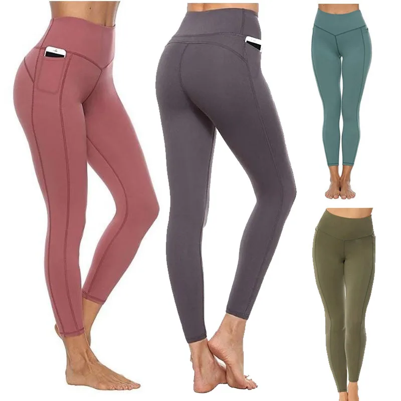 Женские леггинсы размера плюс однотонные Цвет с высокой талией Леггинсы