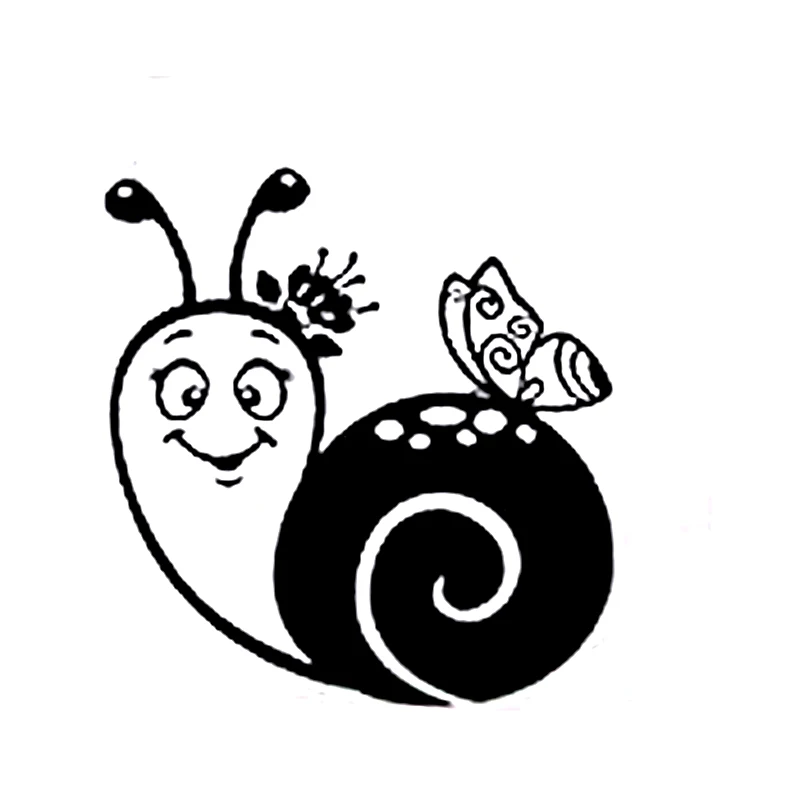 

Наклейка на машину, мотоцикл наклейки милые улитки ПВХ Водонепроницаемый солнцезащитный крем наклейка автомобиля Стиль черный/серебро 15,5 ...