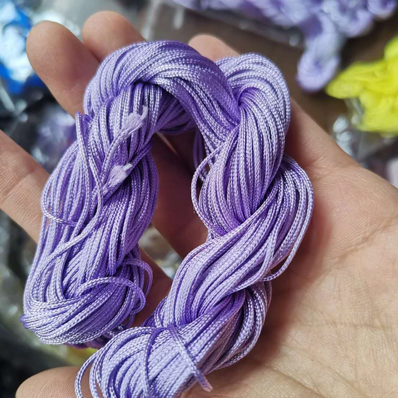 25 м нейлоновый шнур нить китайский узел Макраме Rattail браслет плетеная веревка|nylon