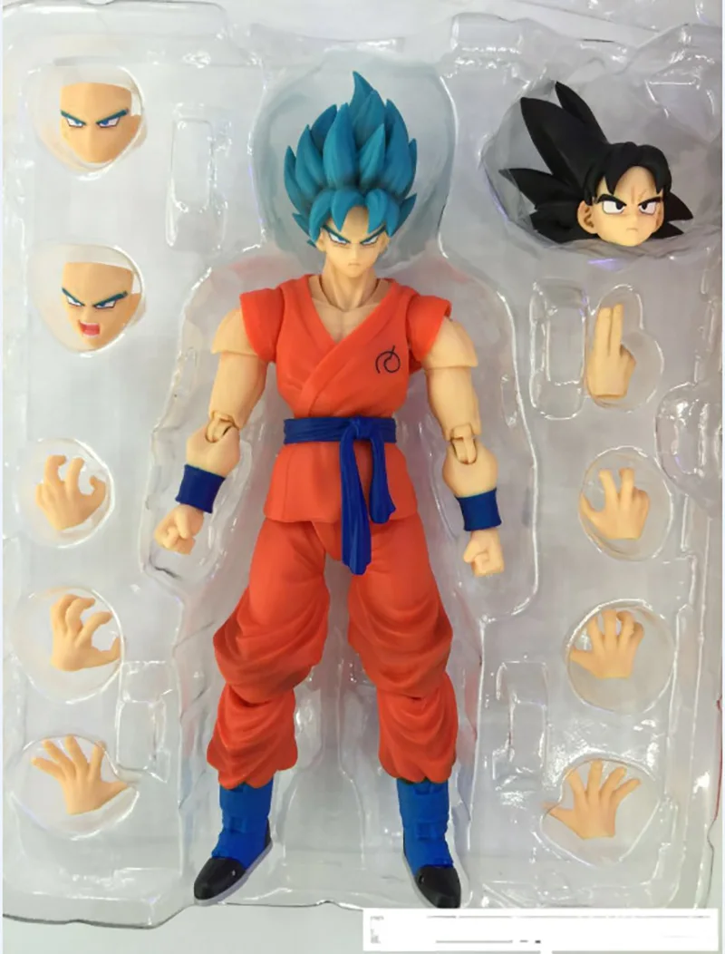 Экшн фигурка из жемчуга дракона с синими волосами Kakarotto SHF Saiyan подвижная модель