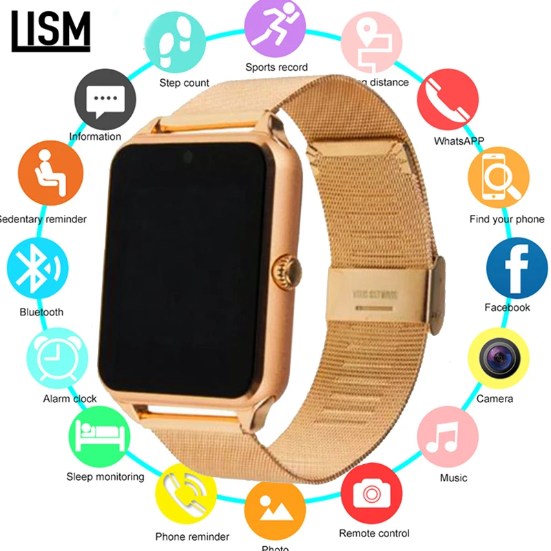 Умные часы мужские GT08 Plus металлический ремешок Bluetooth наручные Поддержка Sim TF