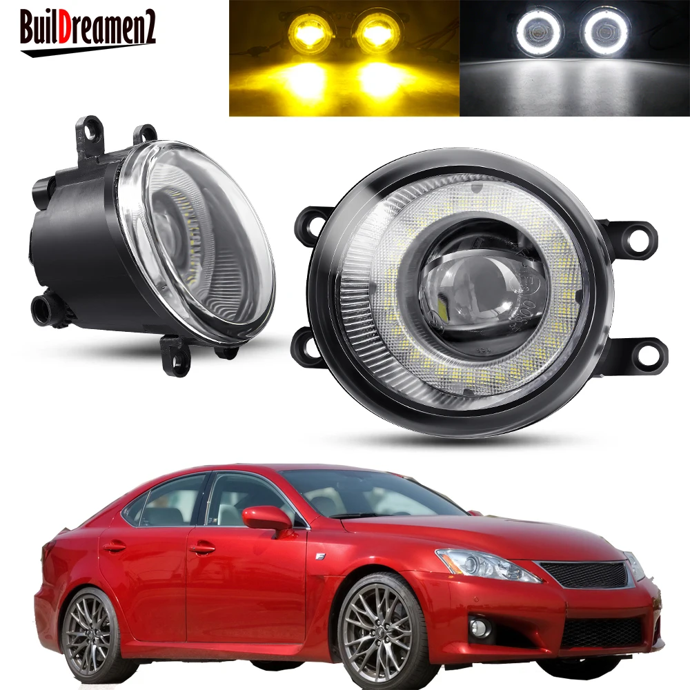 

2 х Ангел глаз туман светильник сборки автомобилей светодиодный объектив противотуманные фары DRL фар дальнего света 30W 12V для Lexus IS-F IS F 2008 2009 ...