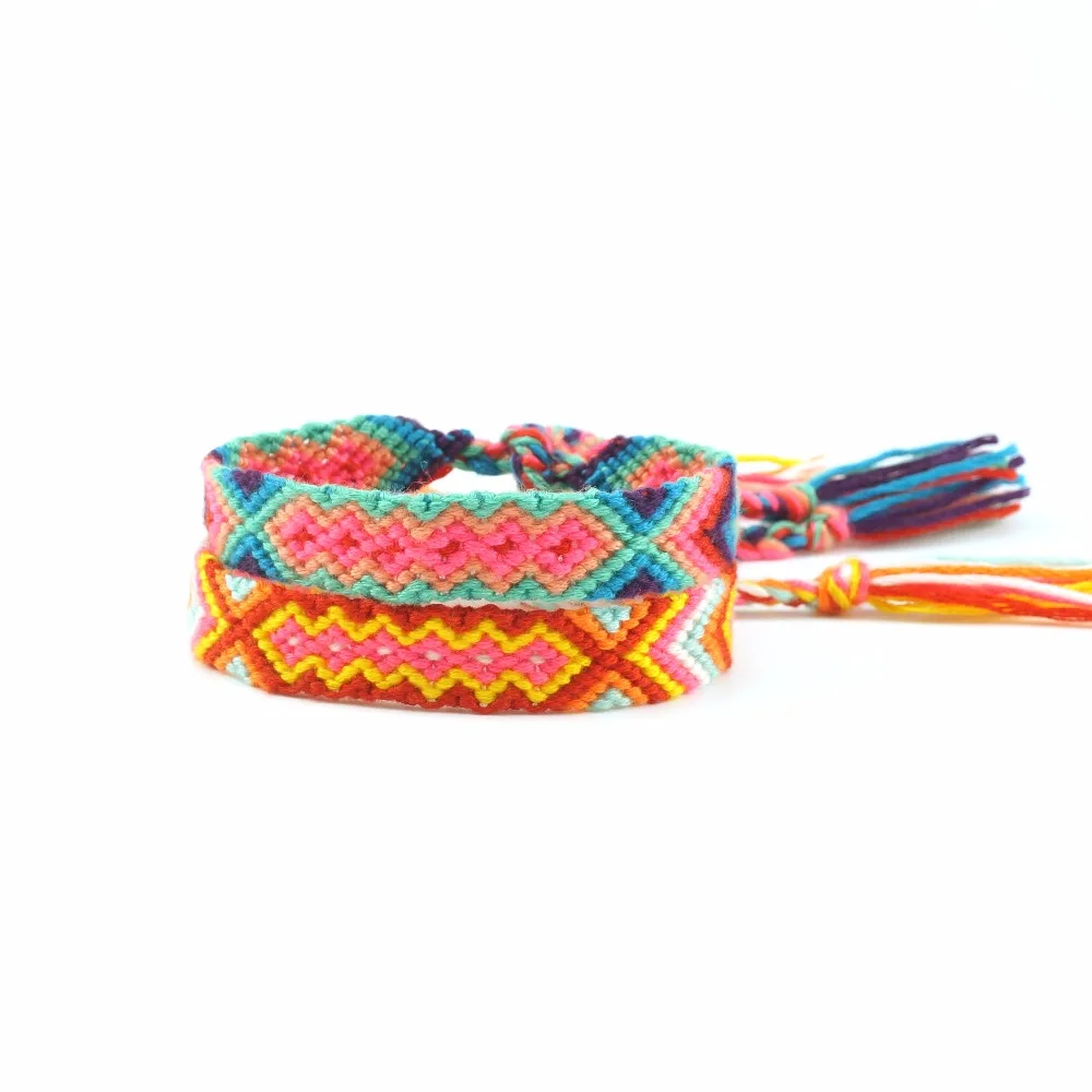 AMIU Handmade Jewelry Dropshipping Friendship Bracelets Adjustable Wrap Cotton Mix-Colour Woven Trendy Rope String For Women Men | Украшения