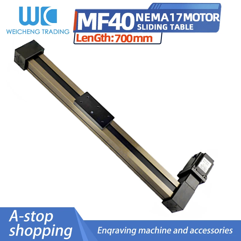 

700mm MF40 sealed synchronous belt electric slide with motor linear guide rail slide module high-speed photography suit cnc part