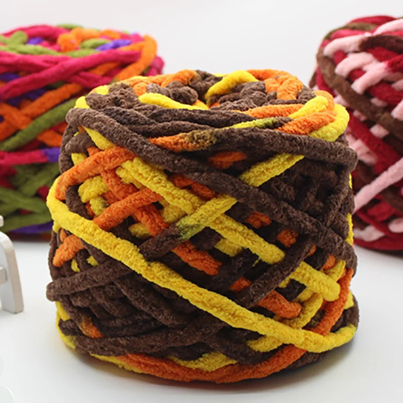 Новинка разноцветная пряжа шарф ручной работы вязаная маленькая ледяная линия