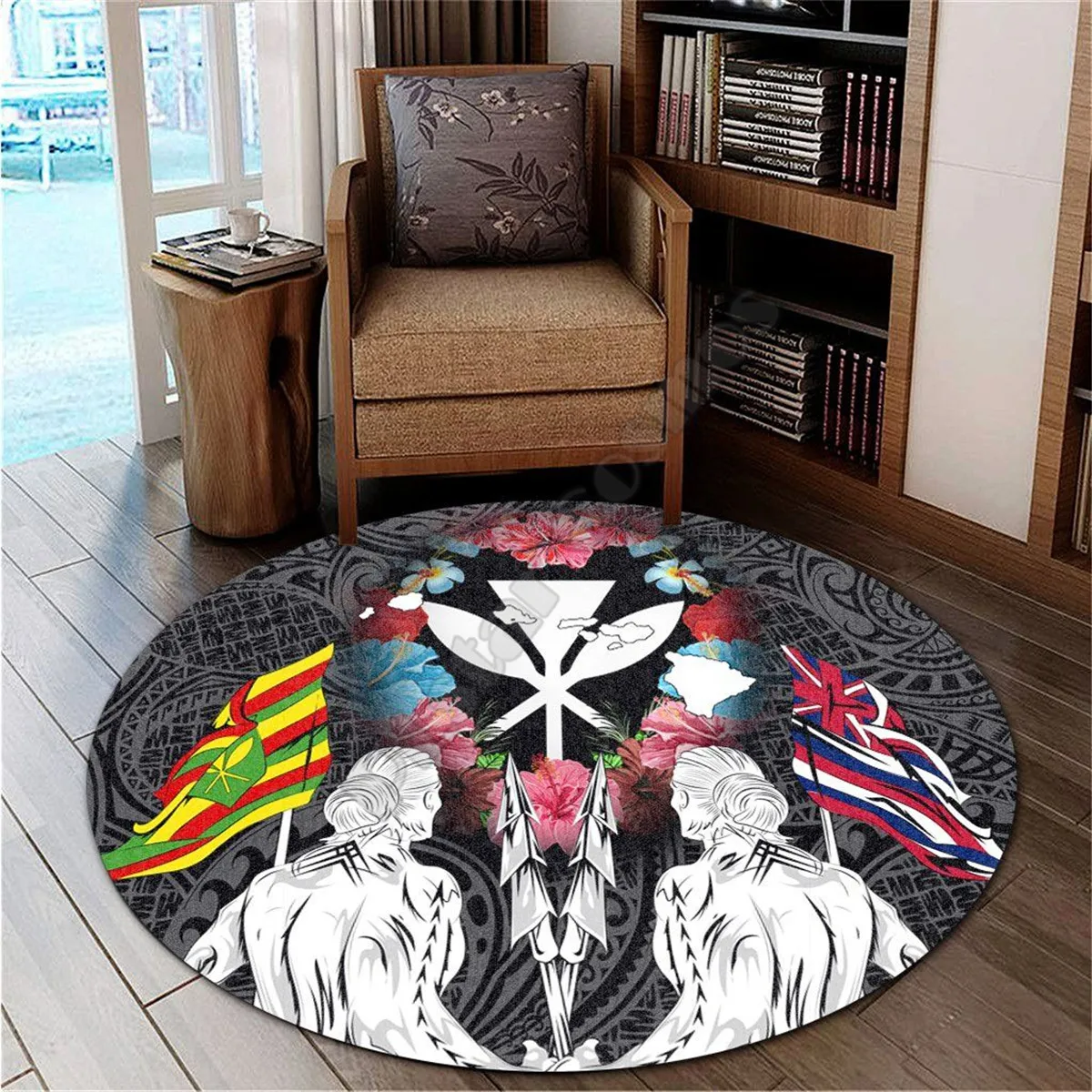 

Гавайская карта Kanaka Бежевый круглый ковер с 3D принтом нескользящий коврик для столовой гостиной мягкий ковер для спальни 10 цветов