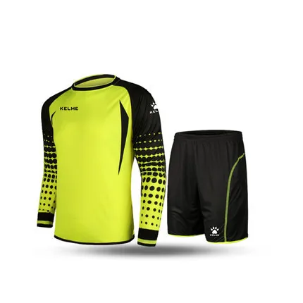 KELME вратарь Джерси мужская форма футбол Джерси с длинным рукавом Doorkeepers футбол Губка протектор 3491979 - Цвет: Yellow
