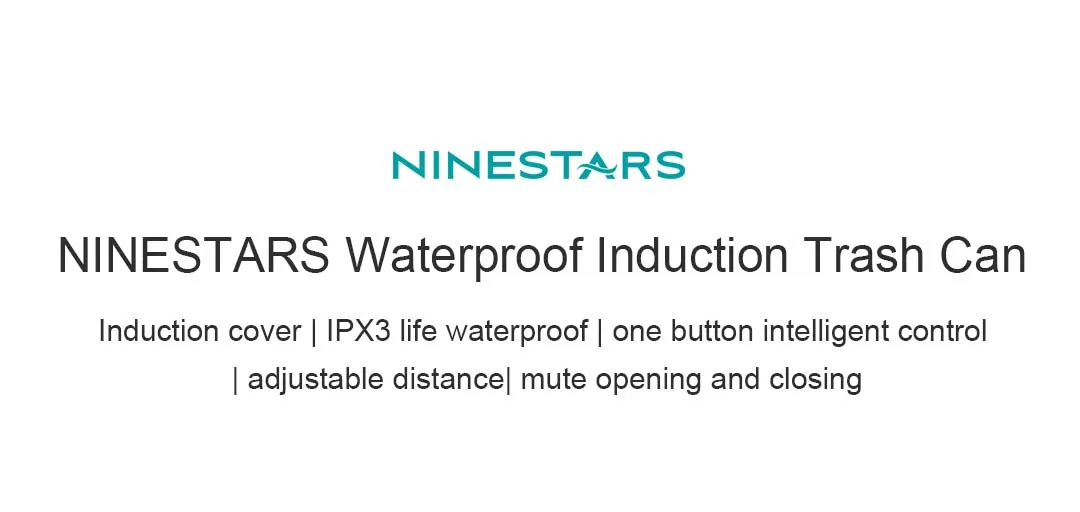 Xiaomi NINESTARS водонепроницаемый индукционный мусорный бак 10 литров IPX3 жизни водонепроницаемый индукционный открытие регулируемое расстояние