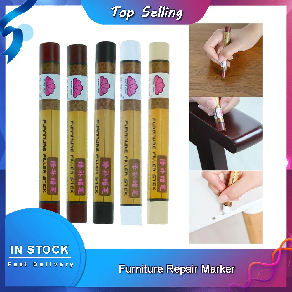 Мебельная ремонтный маркер долговечная восковая карандаш для удаления царапин
