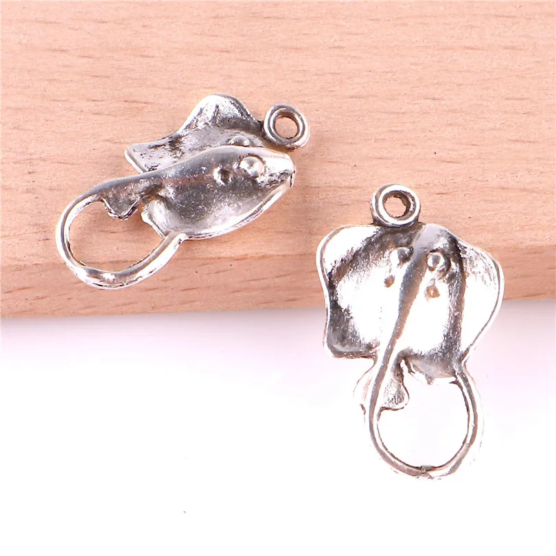 15 шт. 23*15 мм легированнаякнопка океан клоун подвески рыбки подвеска Антик Винтаж