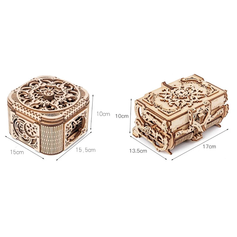 

1set Wooden 3D assembled creative DIY puzzle wooden mechanical transmission antique