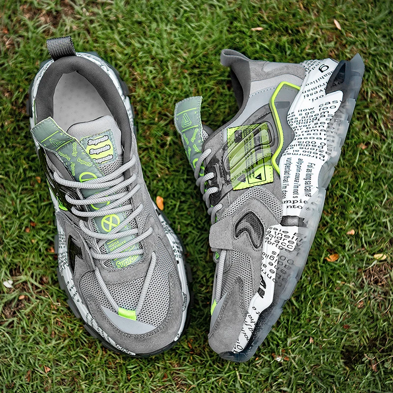 

CAMTOO High Qulity Men's Sneakers Breathable Casual Shoes Fashion Design Style Oudoor Wear-resistant No-slip Shoes Scarp Uomo