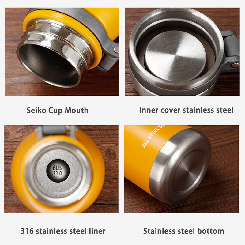 Термос с двойными стенками и логотипом на заказ изолированная вакуумная колба