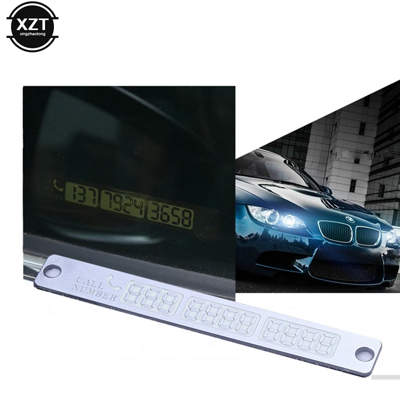 Временная автомобильная парковочная карта наклейка с номером телефона ночная