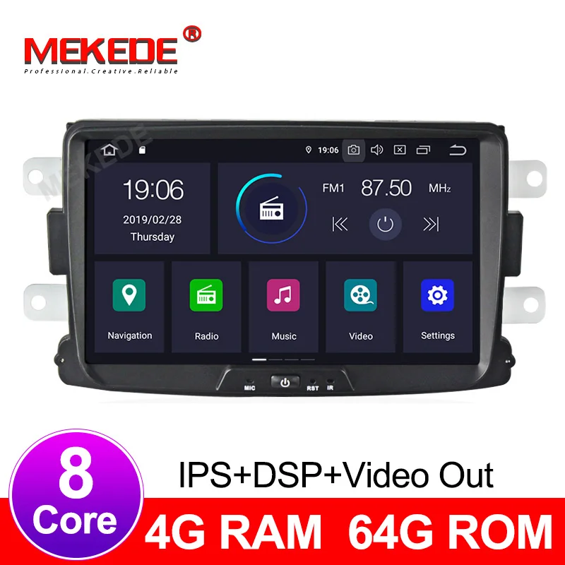 PX5 Android 9,0 8 ядерный Авто gps Радио стерео для Dacia Sandero Duster/Captur/Lada/Xray автомобильный MP5 мультимедийный dvd-плеер carplay wifi