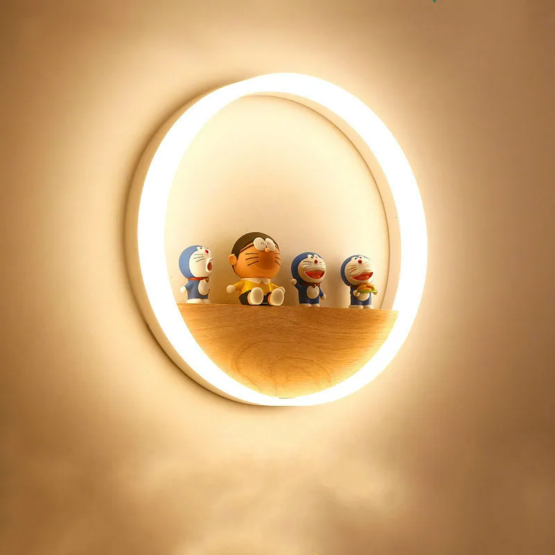 

Northern European-Style Log Wall Lamp Cool Bedroom Bedside Lamp in the Living Room Corridor Lighting Children's LED Room Lamp