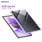 Прозрачный чехол для Samsung Galaxy Tab S7 FE Lite 12.4 5G 2021, противоударный, тонкий чехол для планшета T730 T736, ТПУ