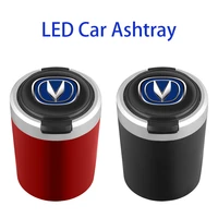 portable auto led ashtray with blue light car styling smokeless ash tray for changan cs75 plus cs95 cs35 alsvin cs15 cs55 eado
