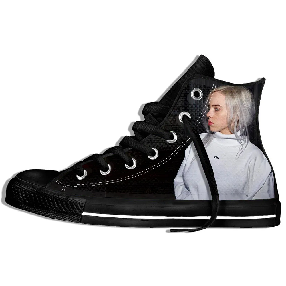 Billie Eilish 10 Модные Billie Eilish 3D повседневная обувь для мужчин/Женская обувь высокого качества в стиле Harajuku 3D печать Billie Eilish парусиновые туфли - Цвет: Billie Eilish 10