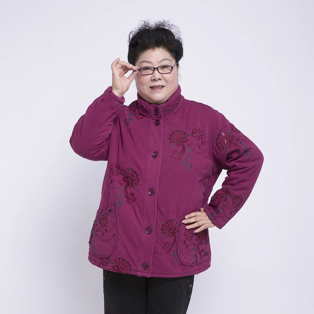 Новые парки женские куртки с вышивкой 2019 зимние осенние хлопковые пальто больших