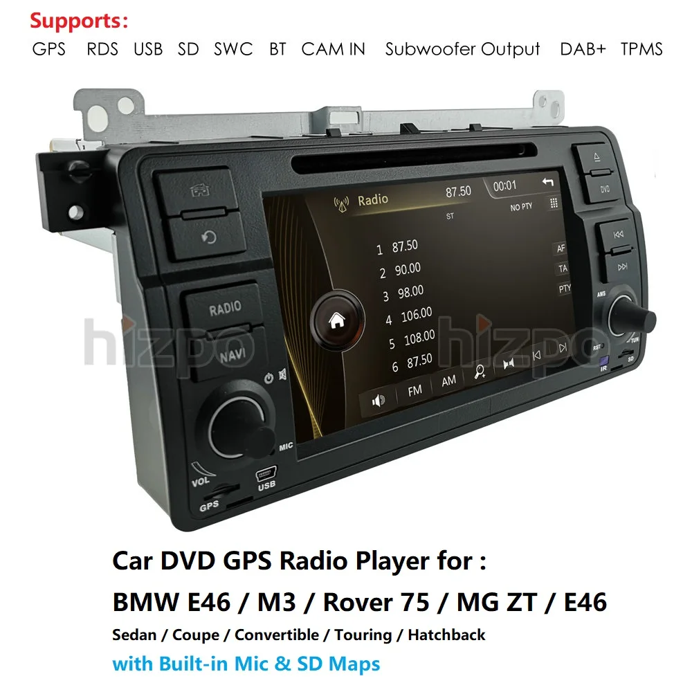 Автомобильный мультимедийный плеер DAB + автомобильное радио DVD GPS для BMW E46 M3 325 3er 318