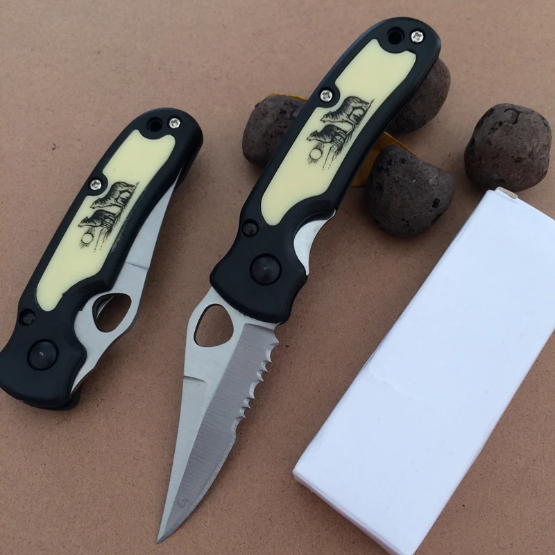 Складной нож для выживания в походе кемпинга бамбуковое карманное лезвие чистки