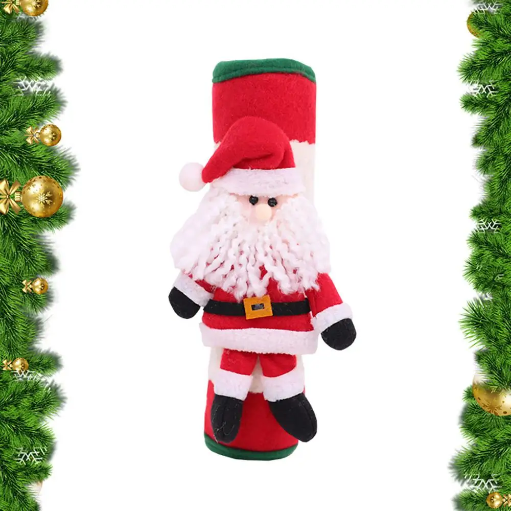 2PCS Hand Grip Christmas Decoration Kitchen Refrigerator Microwave Oven Door Handle Knob Cloth Covers Snowman Pattern Design Q40 | Дом и сад