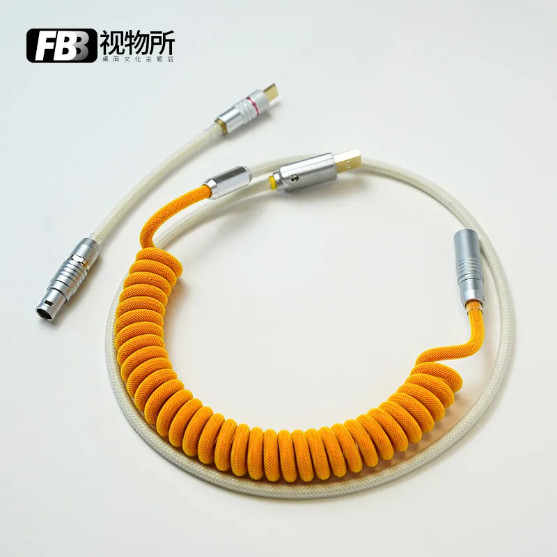 FBB Cables Inushima Color Matching Keycap Line Customized Data Line Mechanical Keyboard Line Weaving Type C Mini Usb Connector