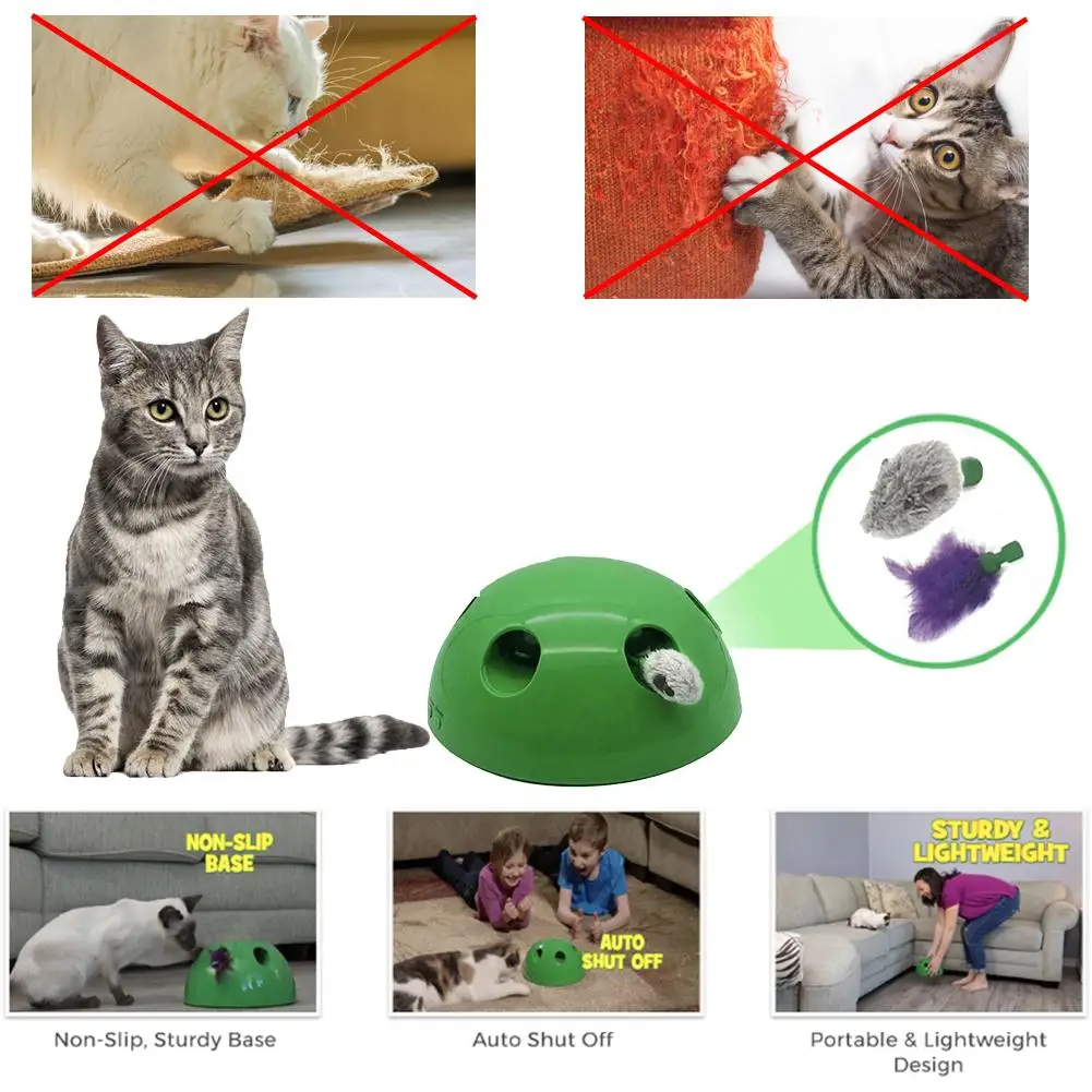 Игрушка для кошек с зарядкой от USB Интерактивная игрушка мышь перья забавная