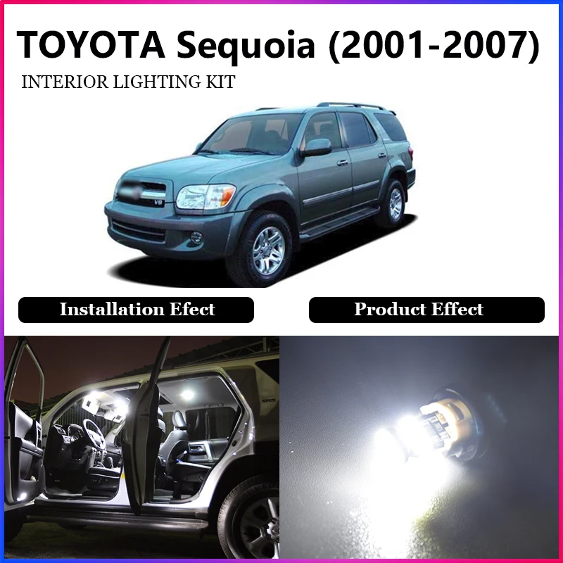 

ShinMan19x Error Free LED CAR Light Car LED Interior Car lighting For Toyota Sequoia 2001-2007 LED Interior Light kit LED bulb