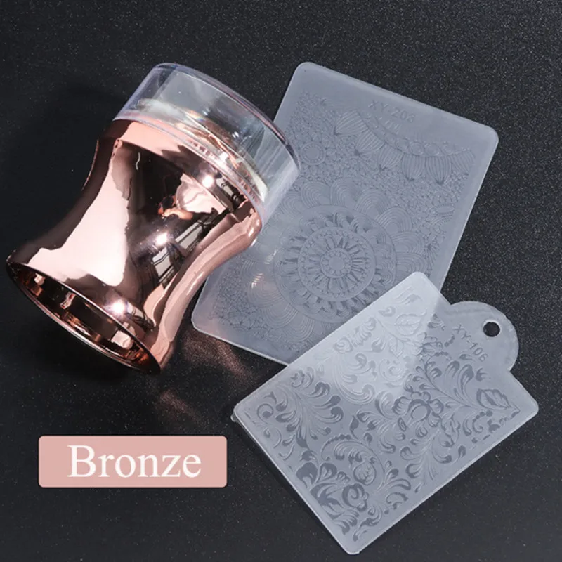 

3PCS/Set Clear Silicone Nail Stamper Scraper Set Jelly Nail Art Stamp Polish Print Transfer For Stamping Plate Template Tools