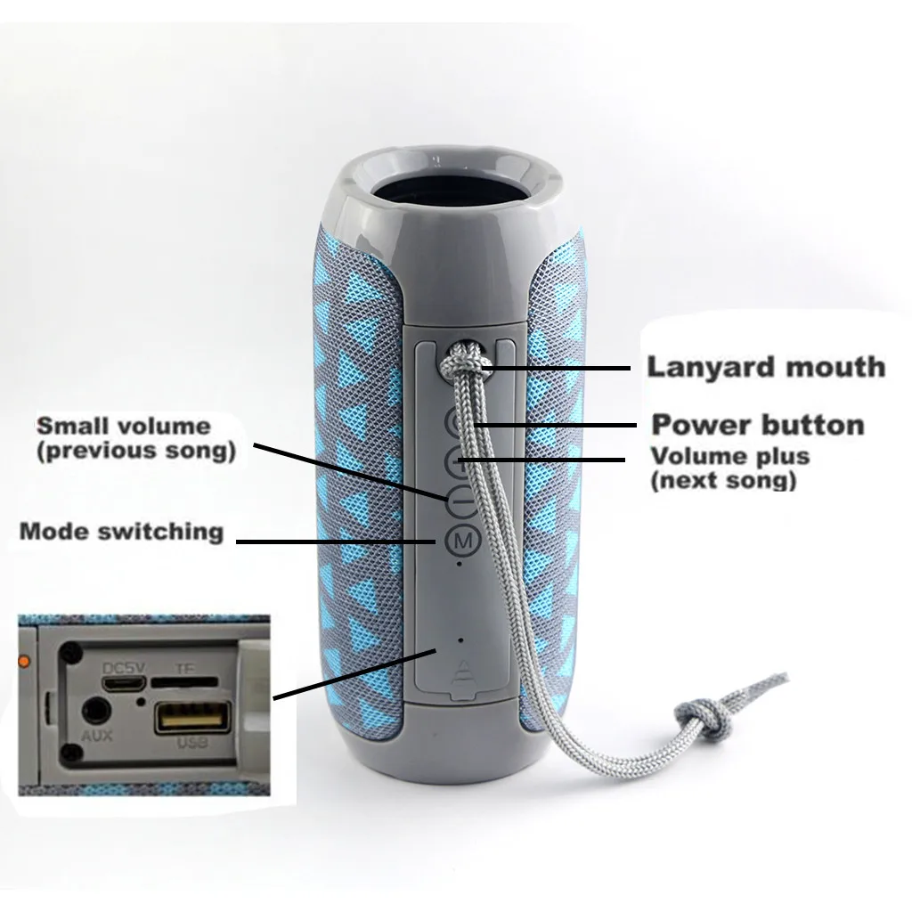 TG 117 беспроводной Bluetooth динамик наружный стерео супер бас USB/TF/FM радио аудио Колум портативный мини беспроводной динамик