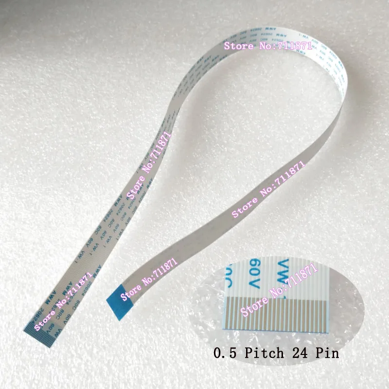 400 мм тип А 0,5 шаг 24П гибкий плоский кабель с интервалом 0,5 мм 24 пиновая FFC линия 24 пиновый TTL FPC ленточный провод