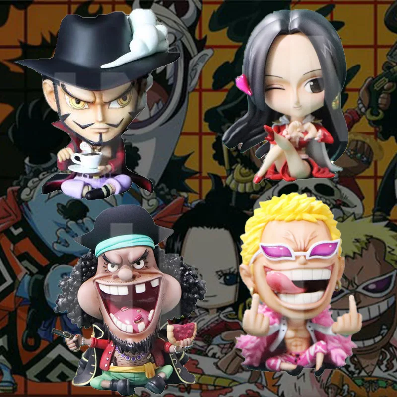 

One Piece Marshall D Teach Donquixote Doflamingo Jinbe Boa Hancock PVC Action Figure Anime One Piece Collectible Model Toy 10cm