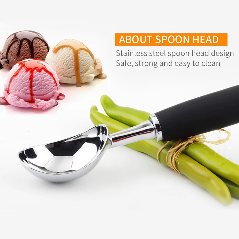 ice cream scoop stainless steel ice cream scooper dishwasher safe handle kitchen gadgets ice cream tools ice cream spoon free global shipping