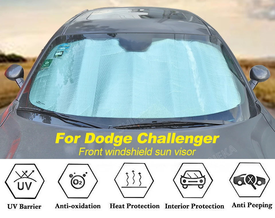 SHINEKA солнцезащитный козырек для Dodge Challenger 2009 Up, защита от солнца на лобовое стекло автомобиля, защита от УФ-излучения, защита от солнца для Dodge Challenger