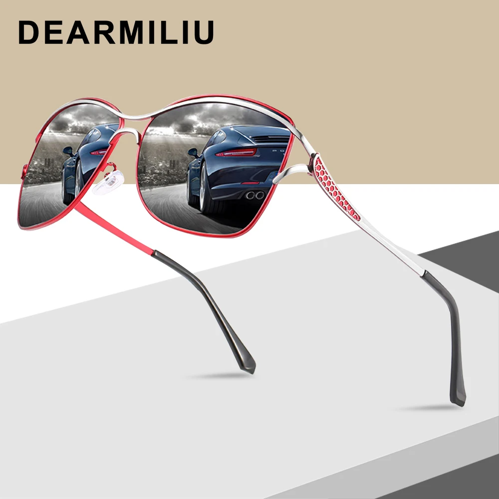 Женские поляризационные солнцезащитные очки DEARMILIU большие для вождения