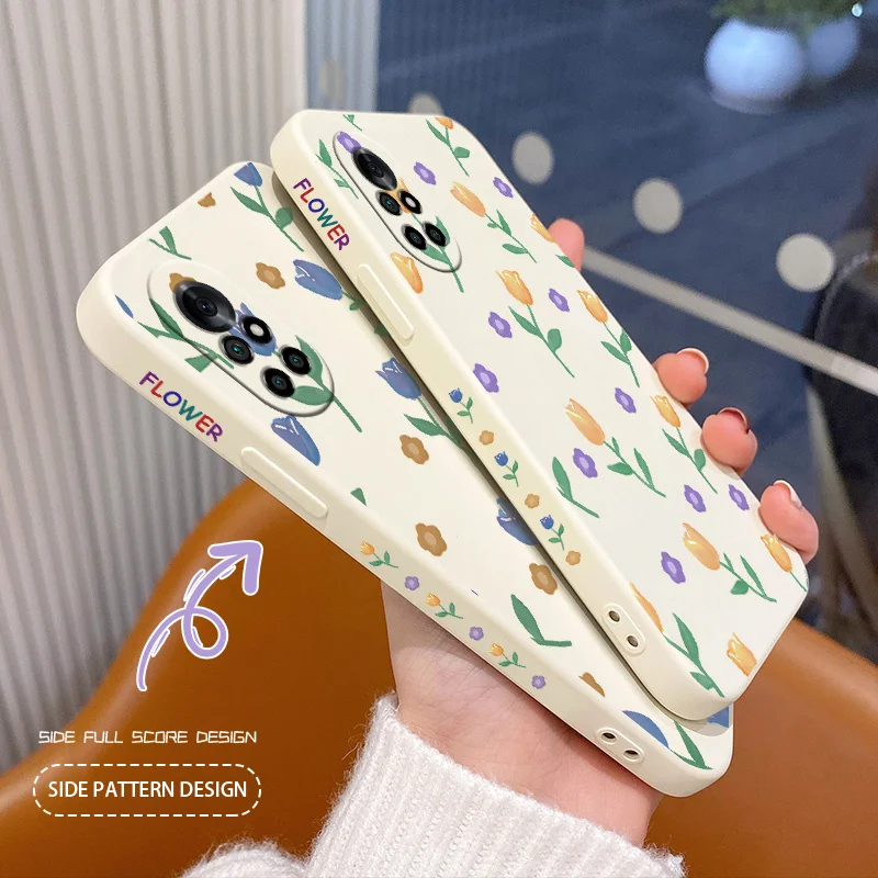 

Fragrant Flowers Phone Case For Huawei Nova8 8Pro 8SE Nova 7 7Pro 7SE 6 6se 5 5Pro 5Z 5I 5Ipro 5T 4 4E Liquid Silicone Cover