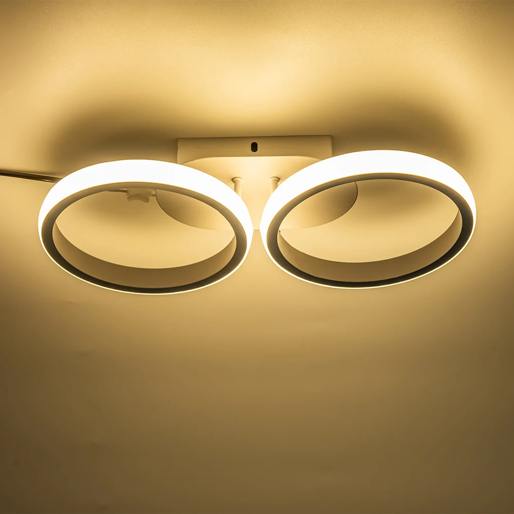 

2 rings round or 2 rings square led wall lamp indoor Led Wall Light fixture lighting for living room study room room decoration