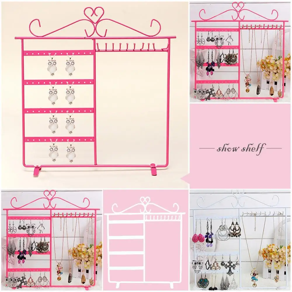 

Jewelry Organizer Fashion Jewelry Display Rack Earring Holder Packaging Necklaces Storage Hanging Organizer jewellery rangement