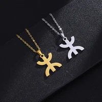 africa berbers symbol pendant necklaces stainless steel gold silver color african berber men women jewelry gift