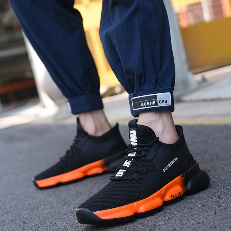 Мужская спортивная обувь защитная модные уличные рабочие мужские ботинки со