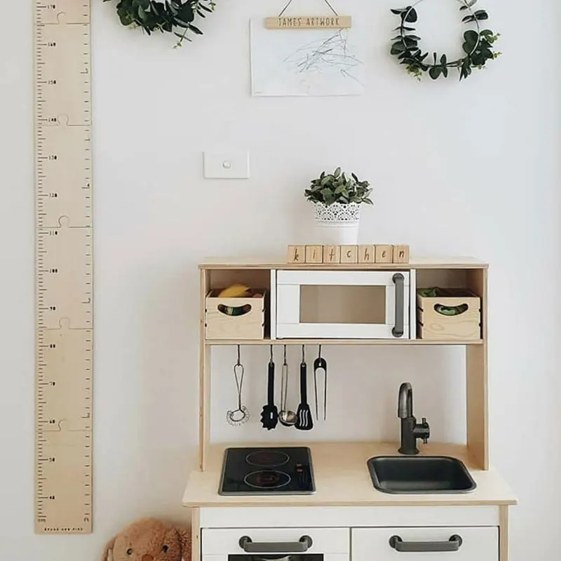 Скандинавская деревянная диаграмма роста высоты линейка для детской комнаты