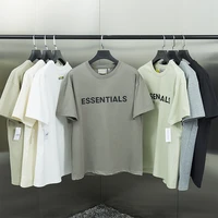oversized essentials mens t shirt silicone letter 11 100 cotton hip hop loose high street t shirt hommes 2021 new