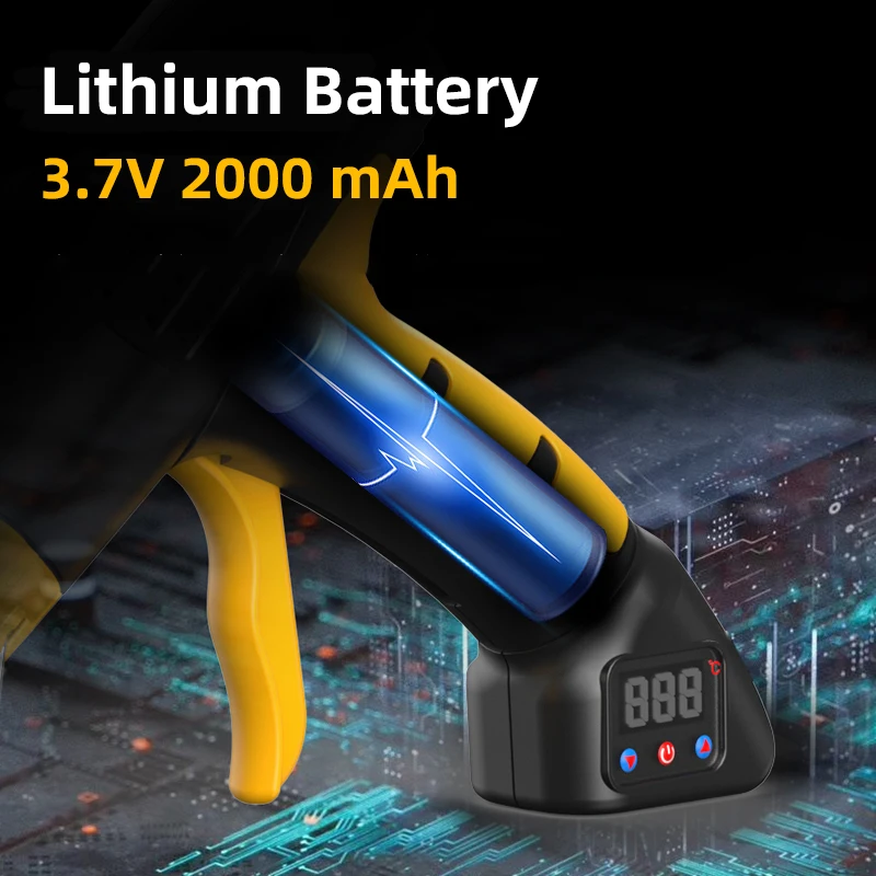 4 7 в 60 Вт Беспроводной литий-ионный термоплавкий клеевой пистолет цифровой