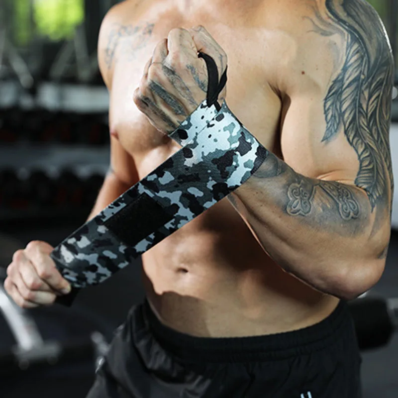 1 шт. ремешок для поддержки запястья спортзала Камуфляжный регулируемый браслет