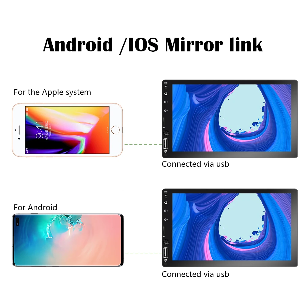 Автомобильный мультимедийный плеер AMPrime стерео система на 7 дюймов с Bluetooth FM радио