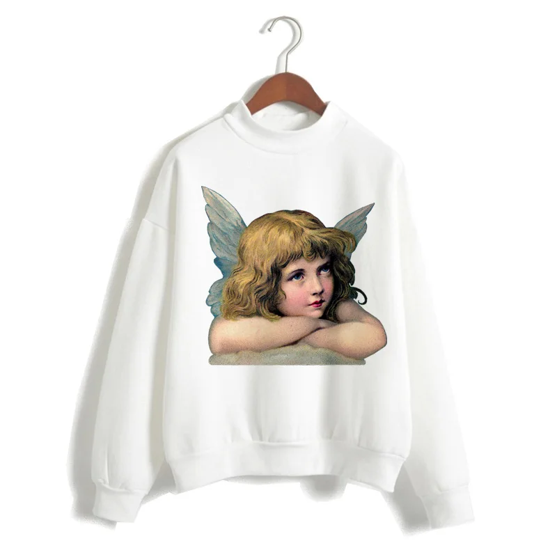 Милая Женская толстовка с капюшоном Angel Bagy мультяшным купидоном 2019 Харадзюку топ