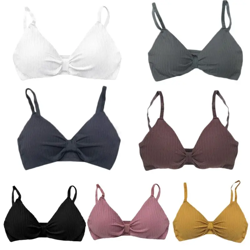 Молодежный подростковый мягкий хлопковый дышащий тренировочный бюстгальтер