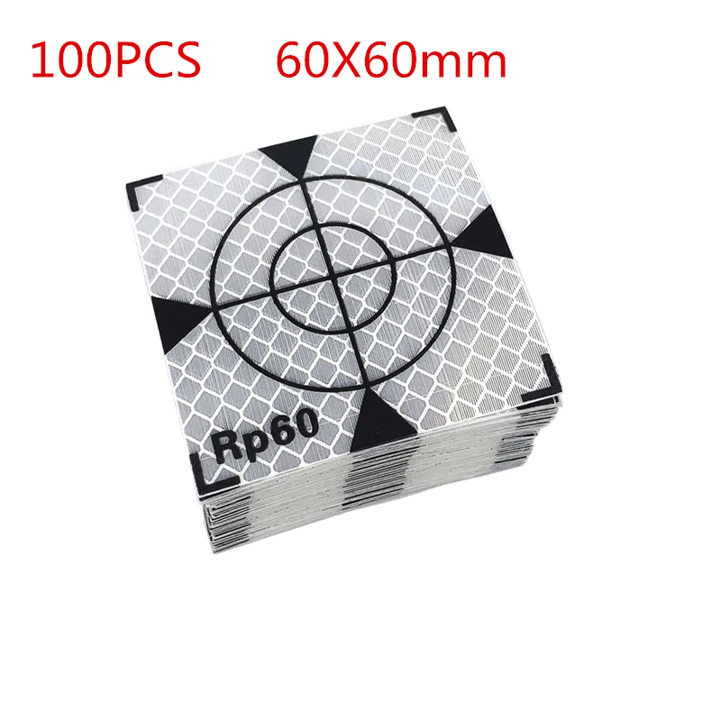 

100pcs high quality band new Triangle Reflector Sheet Reflective tape target For total station 30 40 50 60 mm sheet